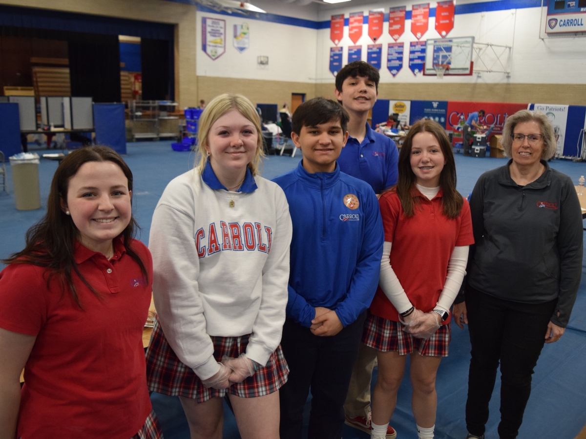 Volunteers at the 2022 Carroll High School Blood Drive