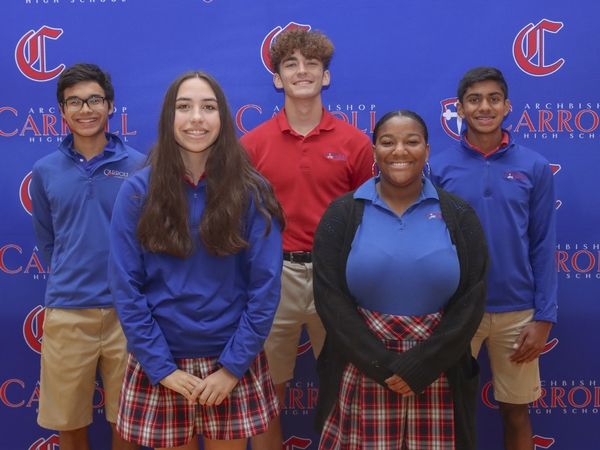 Five Carroll seniors earn spotlight for National Merit Scholarship test performance Photo