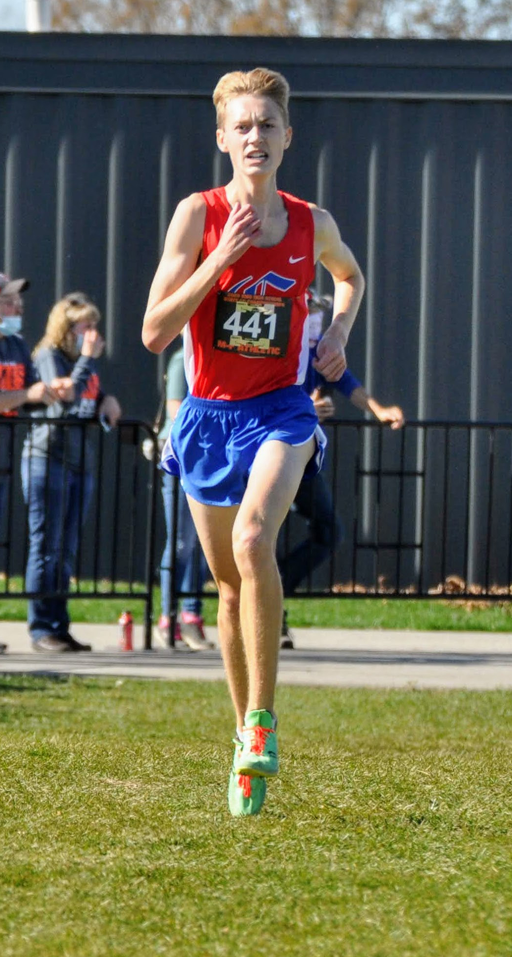 Carroll High School cross country runner Kevin Agnew competes at the 2020 Ohio High School Athletic Association Division II State Cross Country Championships.