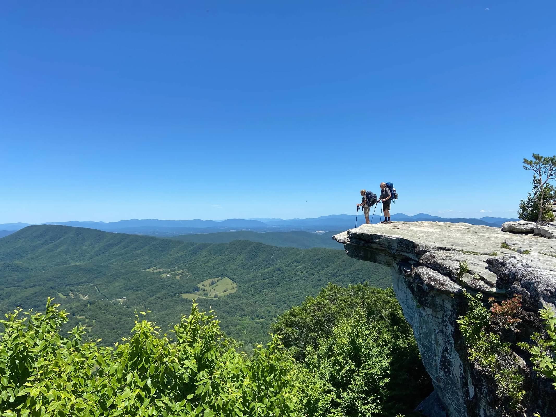 Jean (Geiger) Bussell '74 with her husband Buddy on the Appalachian Trail