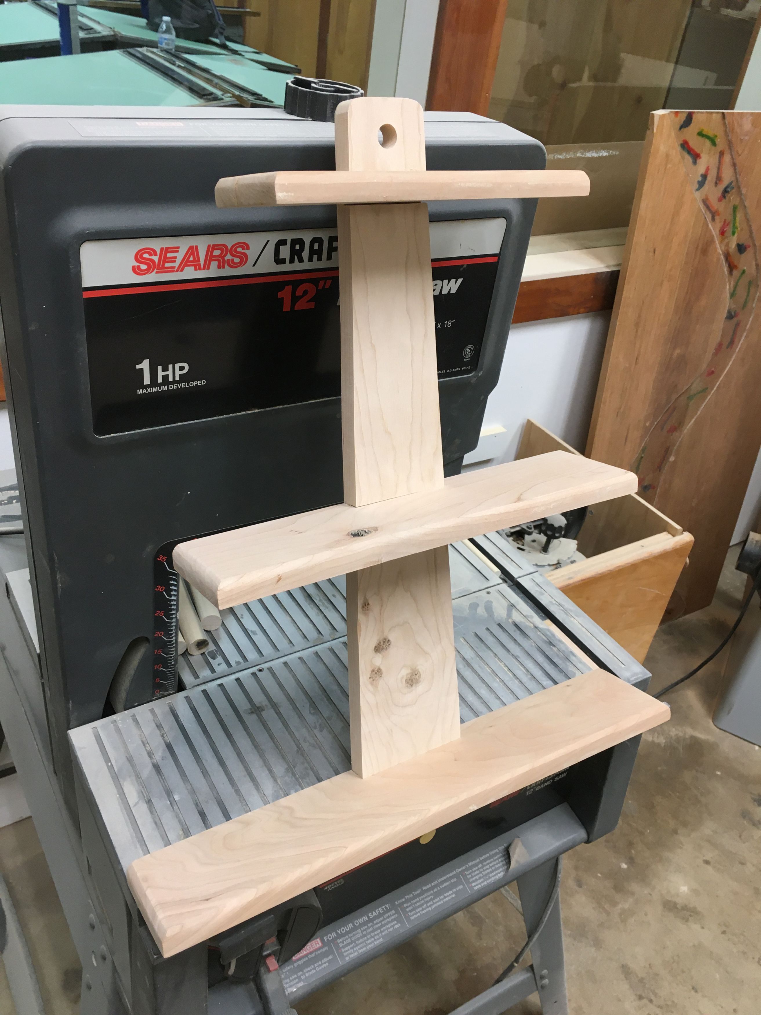 3-tier shelf in Woodworking I